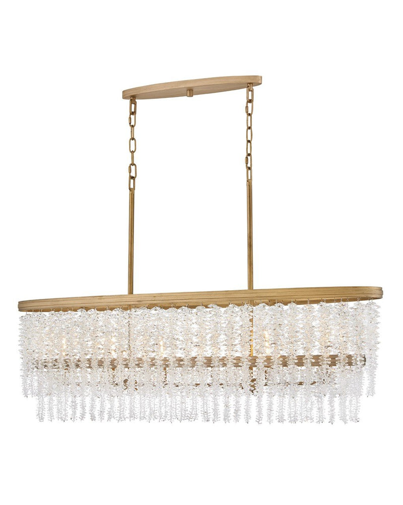 Rubina 6-Light Linear Pendant in Burnished Gold