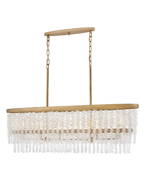 Rubina 6-Light Linear Pendant in Burnished Gold