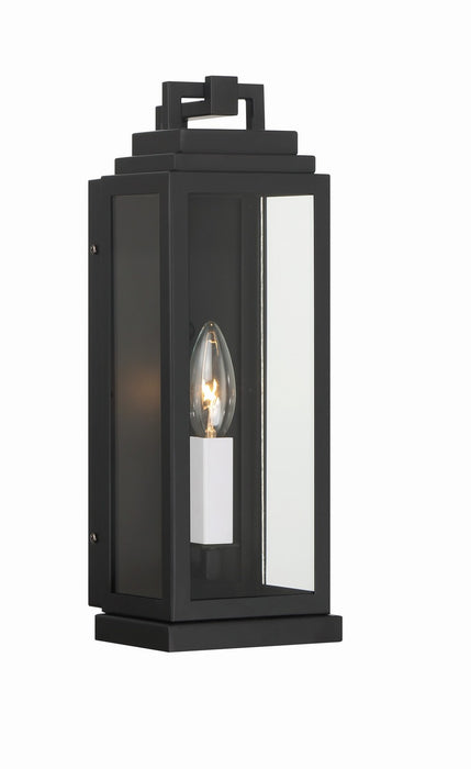 Aspen 1-Light Outdoor Wall Sconce in Matte Black - Lamps Expo