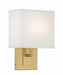Brent 1-Light Wall Sconce in Vibrant Gold - Lamps Expo