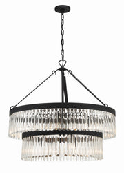 Emory 9-Light Chandelier in Black Forged - Lamps Expo