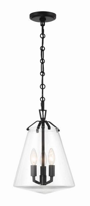 Voss 3-Light Mini Chandelier in Matte Black - Lamps Expo