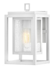 Republic Small Outdoor Wall Lantern in Textured White