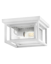 Republic 2-Light Outdoor Flush Mount in Textured White