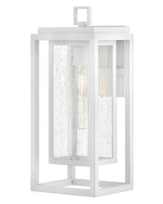 Republic Medium Outdoor Wall Lantern in Textured White
