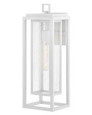 Republic Large Outdoor Wall Lantern in Textured White