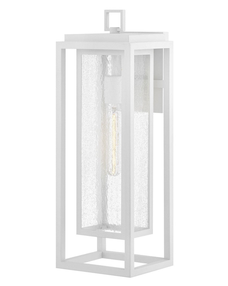 Republic Large Outdoor Wall Lantern in Textured White