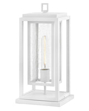 Republic Medium Outdoor Pier Mount Light in Textured White