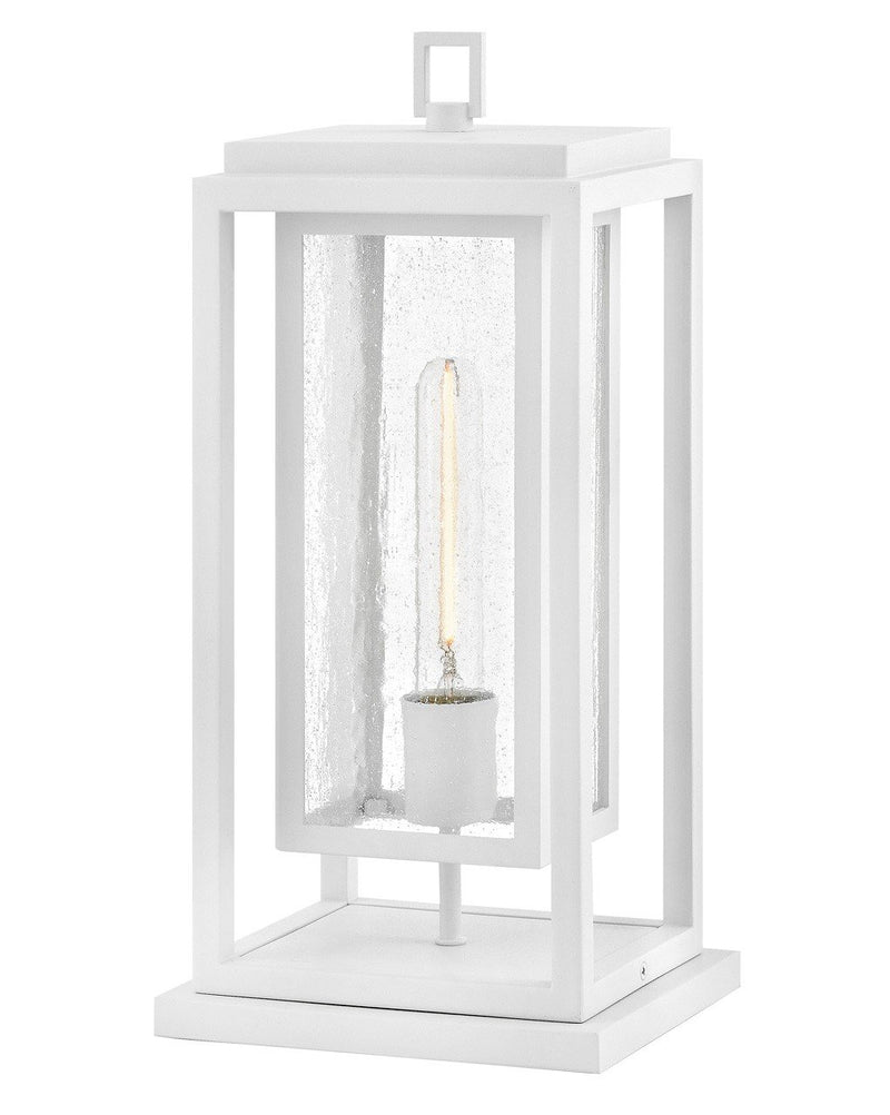Republic Medium Outdoor Pier Mount Light in Textured White