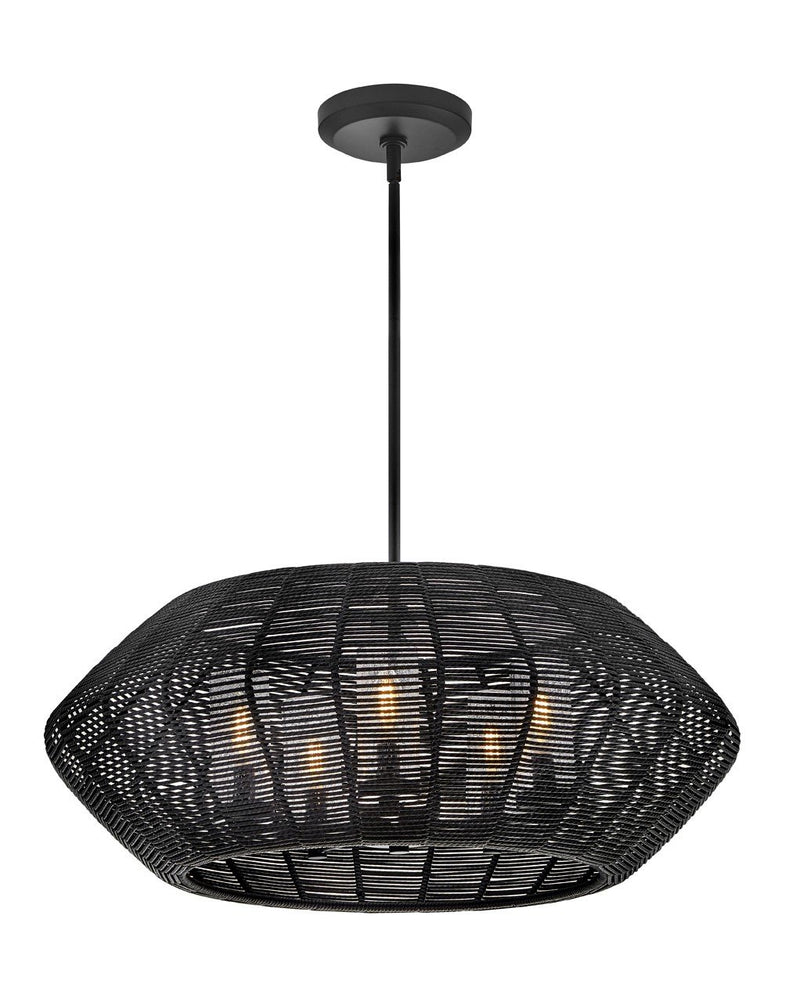 Luca 5-Light Outdoor Pendant in Black
