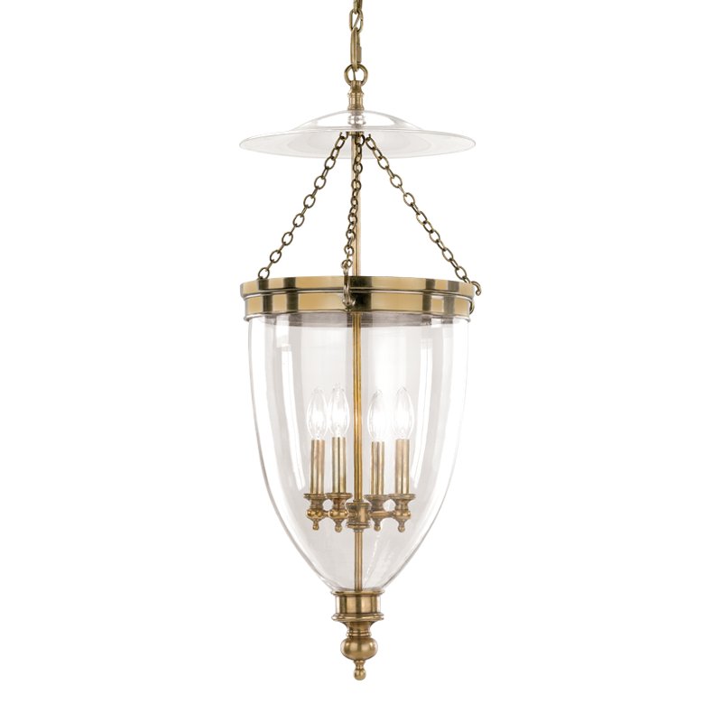 Hanover 4-Light Pendant in Aged Brass