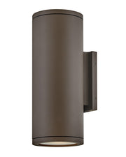 Silo 2-Light 16" Outdoor Wall Lantern in Architectural Bronze