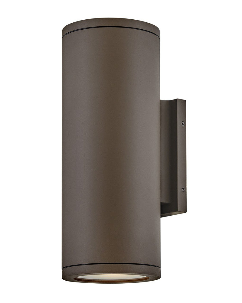 Silo 2-Light 16" Outdoor Wall Lantern in Architectural Bronze