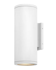 Silo 2-Light 16" Outdoor Wall Lantern in Textured White