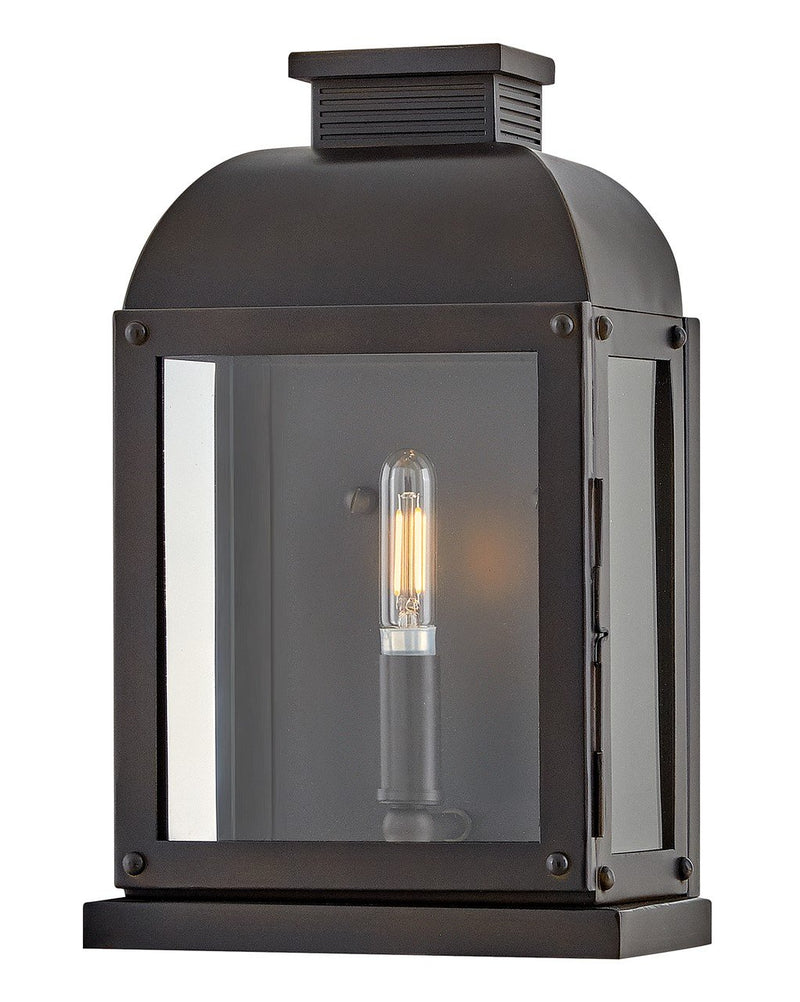 Tiverton Small Outdoor Wall Lantern in Dark Oxidized Brass