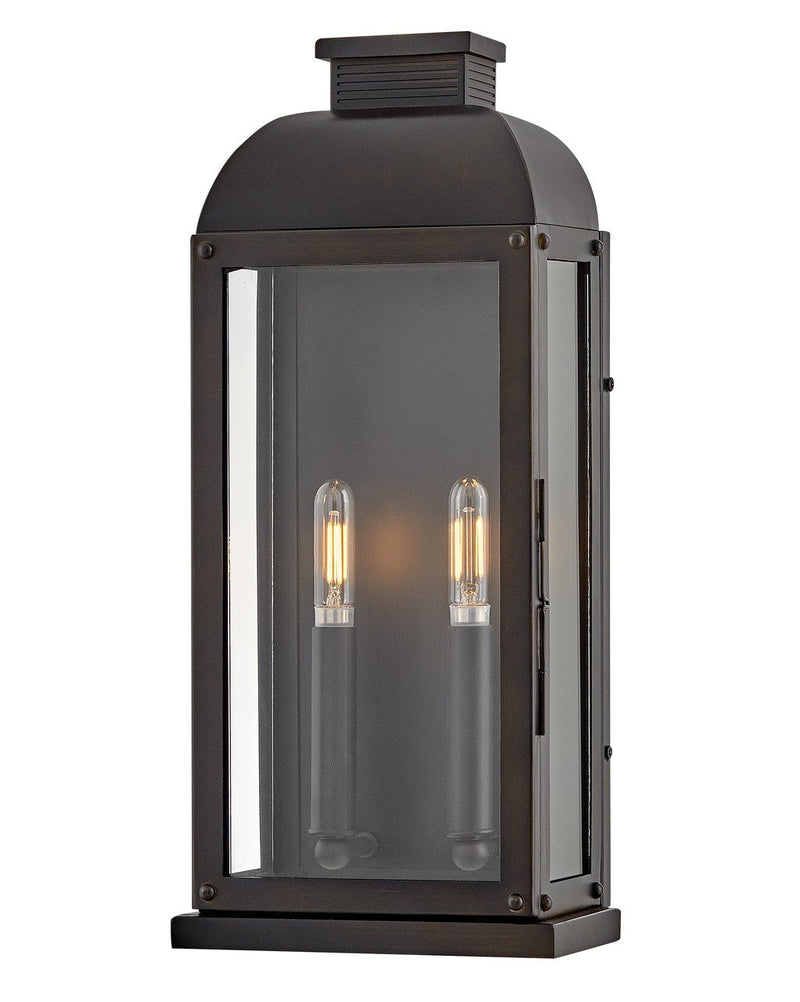 Tiverton 2-Light Medium Outdoor Wall Lantern in Dark Oxidized Brass
