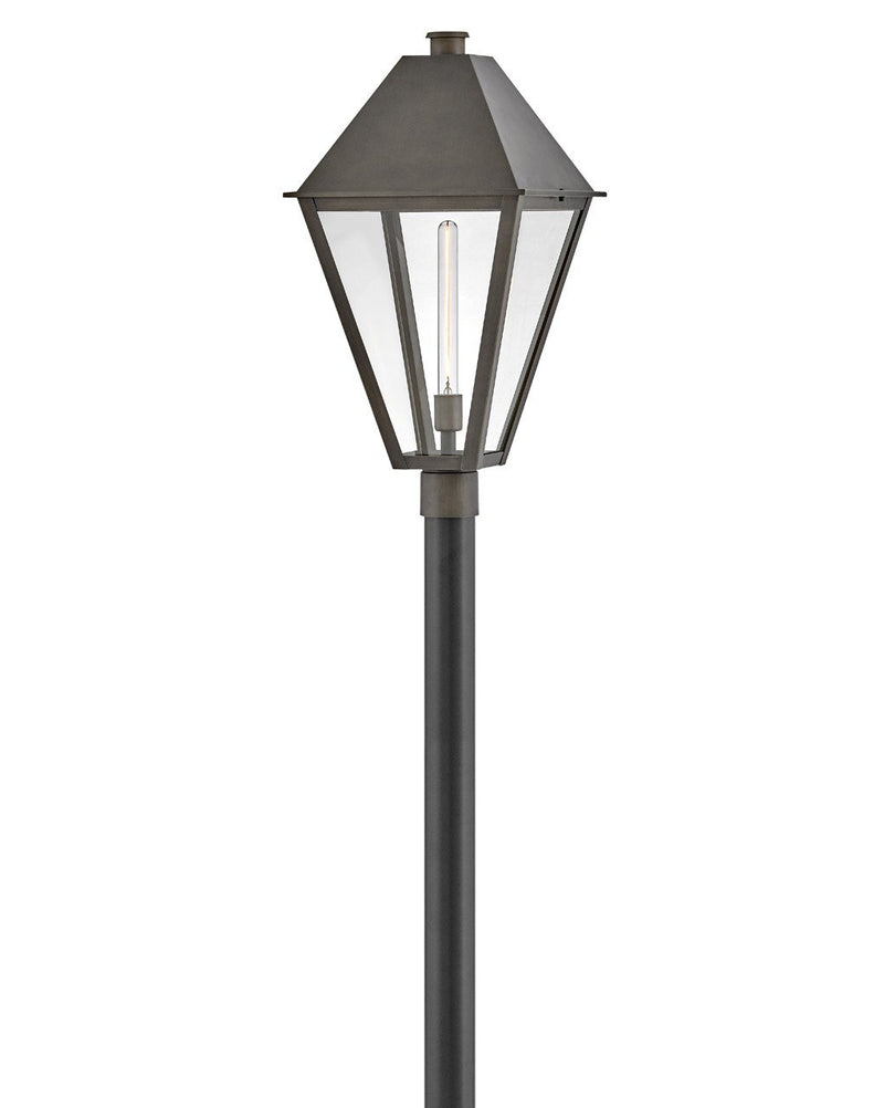 Endsley Outdoor Post Light in Blackened Brass