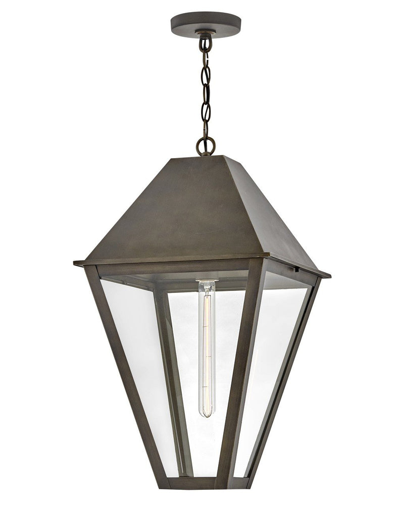 Endsley Outdoor Hanging Lantern in Blackened Brass