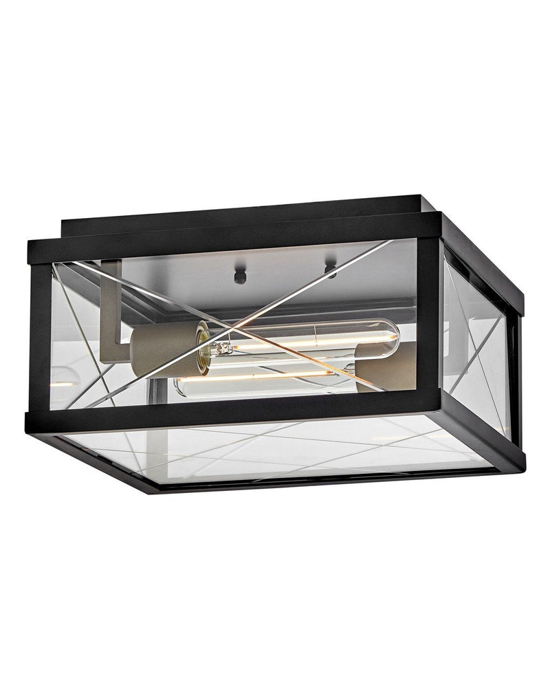 Monte Outdoor Flush Mount in Black