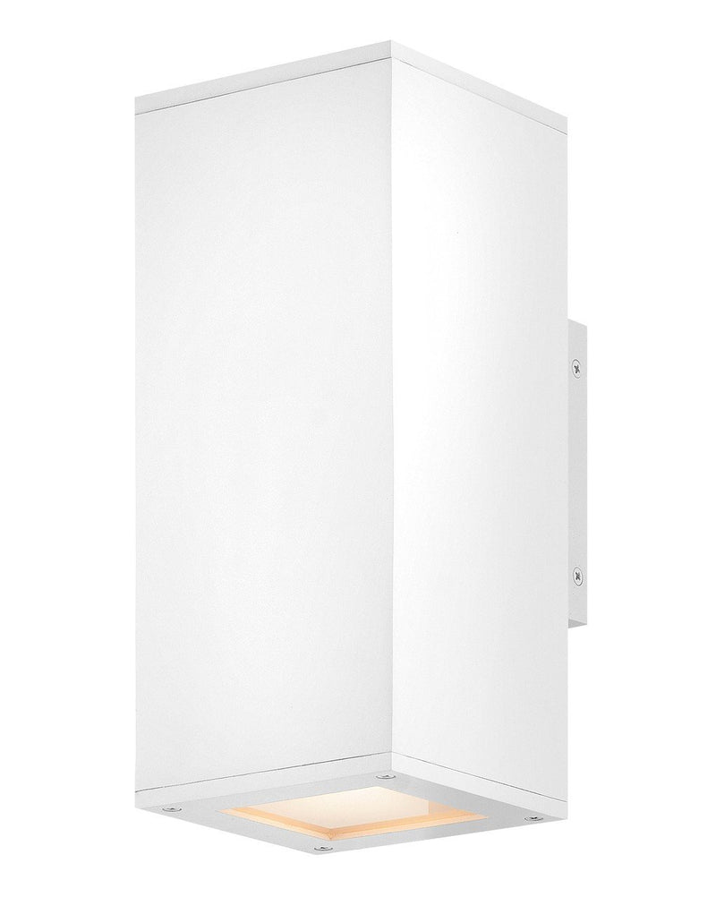 Tetra 2-Light Outdoor Wall Sconce in Textured White