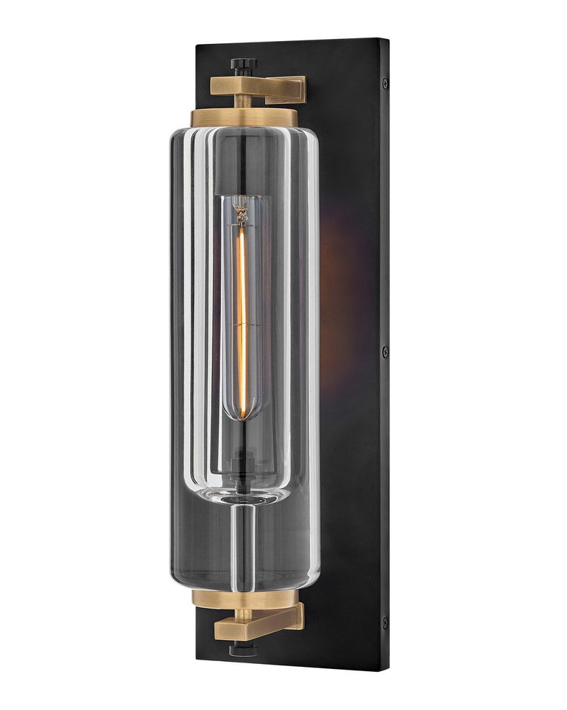 Lourde Medium Outdoor Wall Sconce in Black