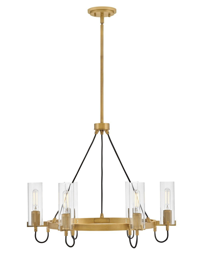 Ryden 6-Light Chandelier in Heritage Brass