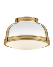 Barton 2-Light Semi-Flush Mount in Matte White