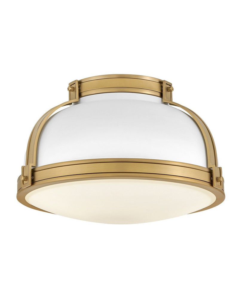 Barton 2-Light Semi-Flush Mount in Matte White