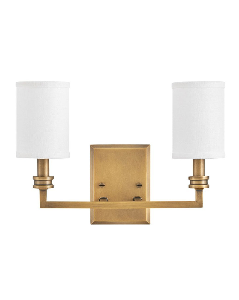 Moore 2-Light Wall Sconce in Heritage Brass