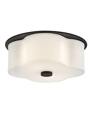 Delaney 2-Light Flush Mount in Black