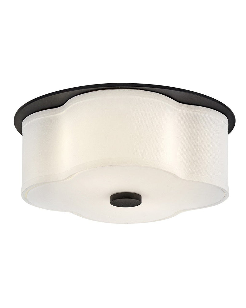 Delaney 2-Light Flush Mount in Black