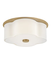 Delaney 2-Light Flush Mount in Heritage Brass