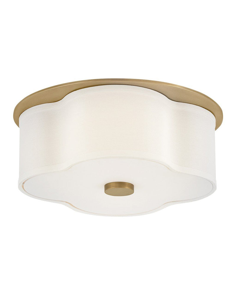 Delaney 2-Light Flush Mount in Heritage Brass