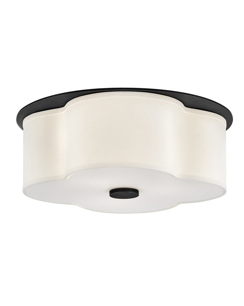 Delaney 3-Light Flush Mount in Black