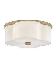 Delaney 3-Light Flush Mount in Heritage Brass