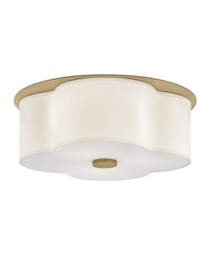 Delaney 3-Light Flush Mount in Heritage Brass