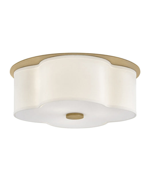 Delaney 3-Light Flush Mount in Heritage Brass