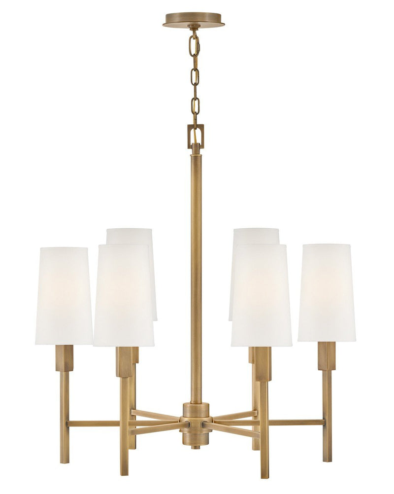 Fenwick 6-Light Chandelier in Heritage Brass