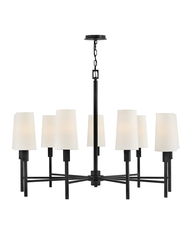 Fenwick 9-Light Chandelier in Black