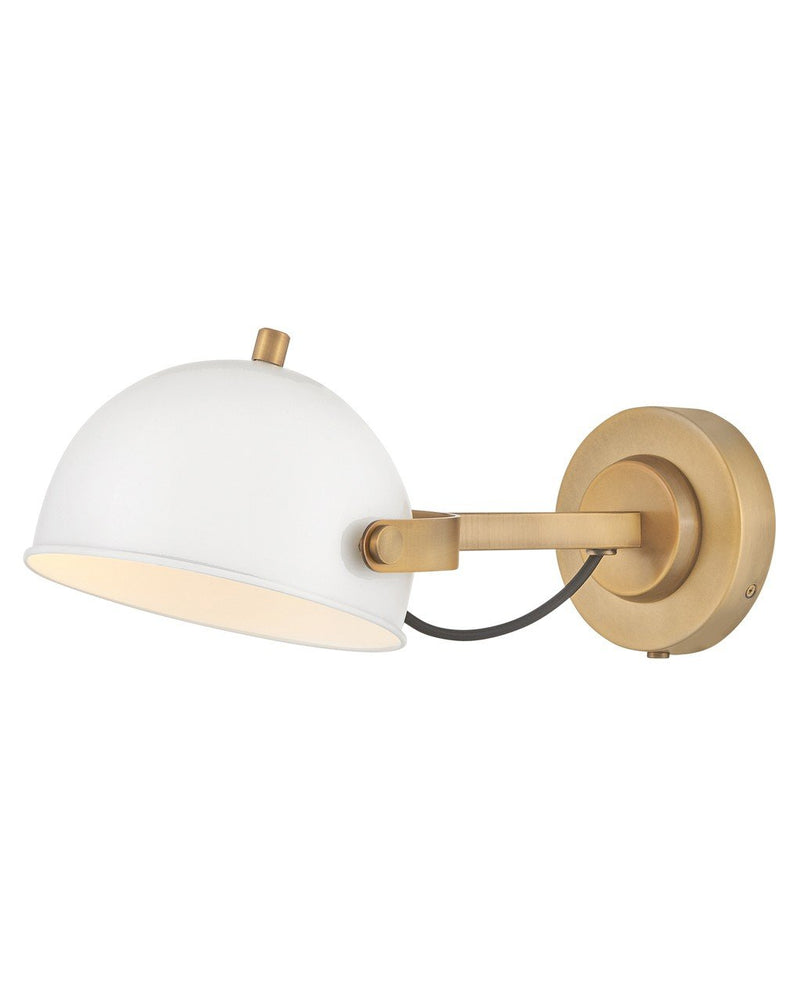 Spence Plug-In Wall Sconce in Chalk White