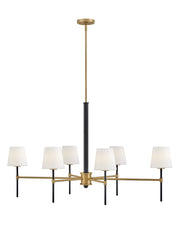 Saunders 6-Light Linear Chandelier in Black