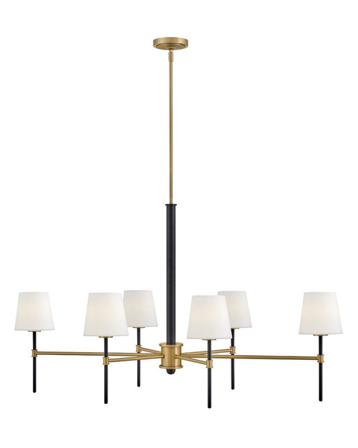 Saunders 6-Light Linear Chandelier in Black