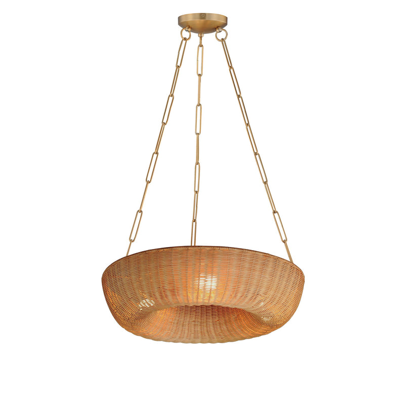 Bower 24" Pendant in Natural Aged Brass