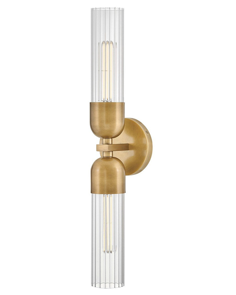 Soren 2-Light Wall Sconce in Heritage Brass