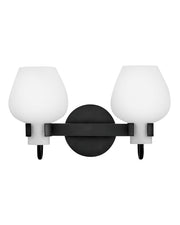 Sylvie 2-Light Bath Vanity Light in Black