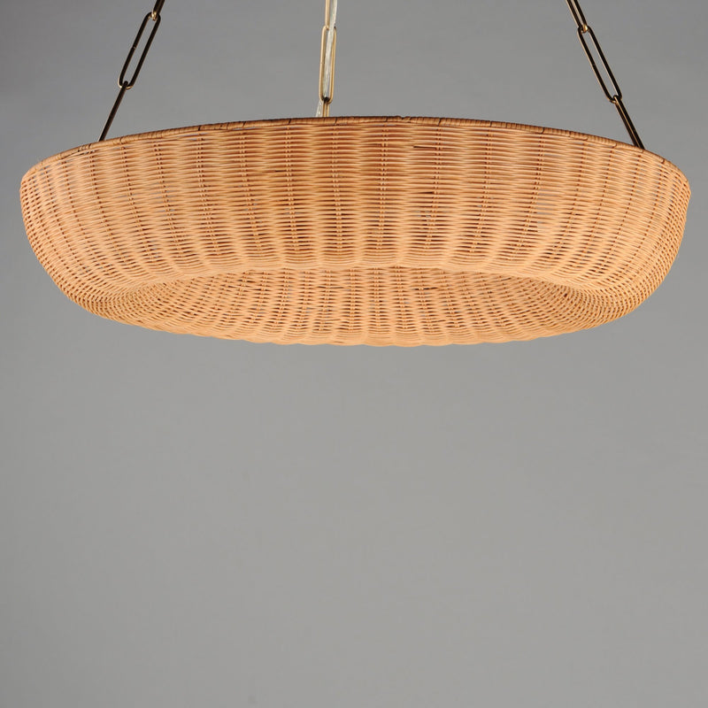 Bower 30" Pendant in Natural Aged Brass