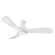 Swell Flush Illuminated 56" Outdoor Smart Ceiling Fan with Light in Matte White