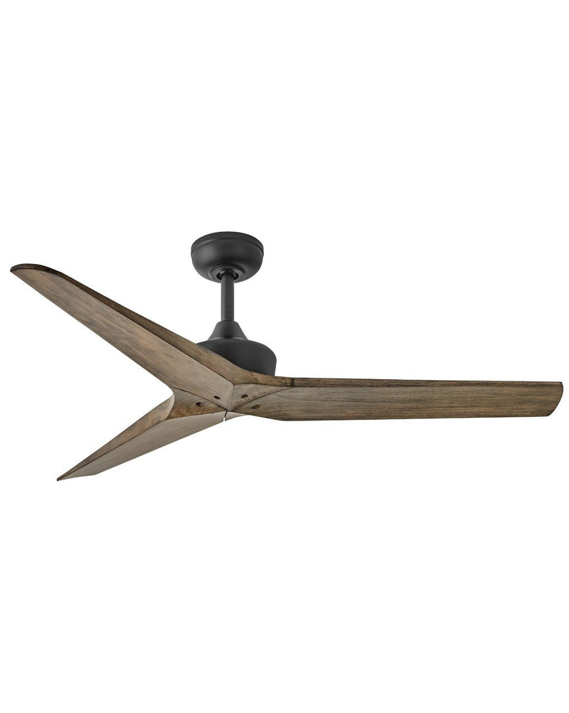 Chisel 52" Outdoor Smart Ceiling Fan in Matte Black / Driftwood
