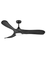 Swell Illuminated 56" Outdoor Smart Ceiling Fan with Light in Matte Black