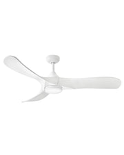 Swell Illuminated 56" Outdoor Smart Ceiling Fan with Light in Matte White